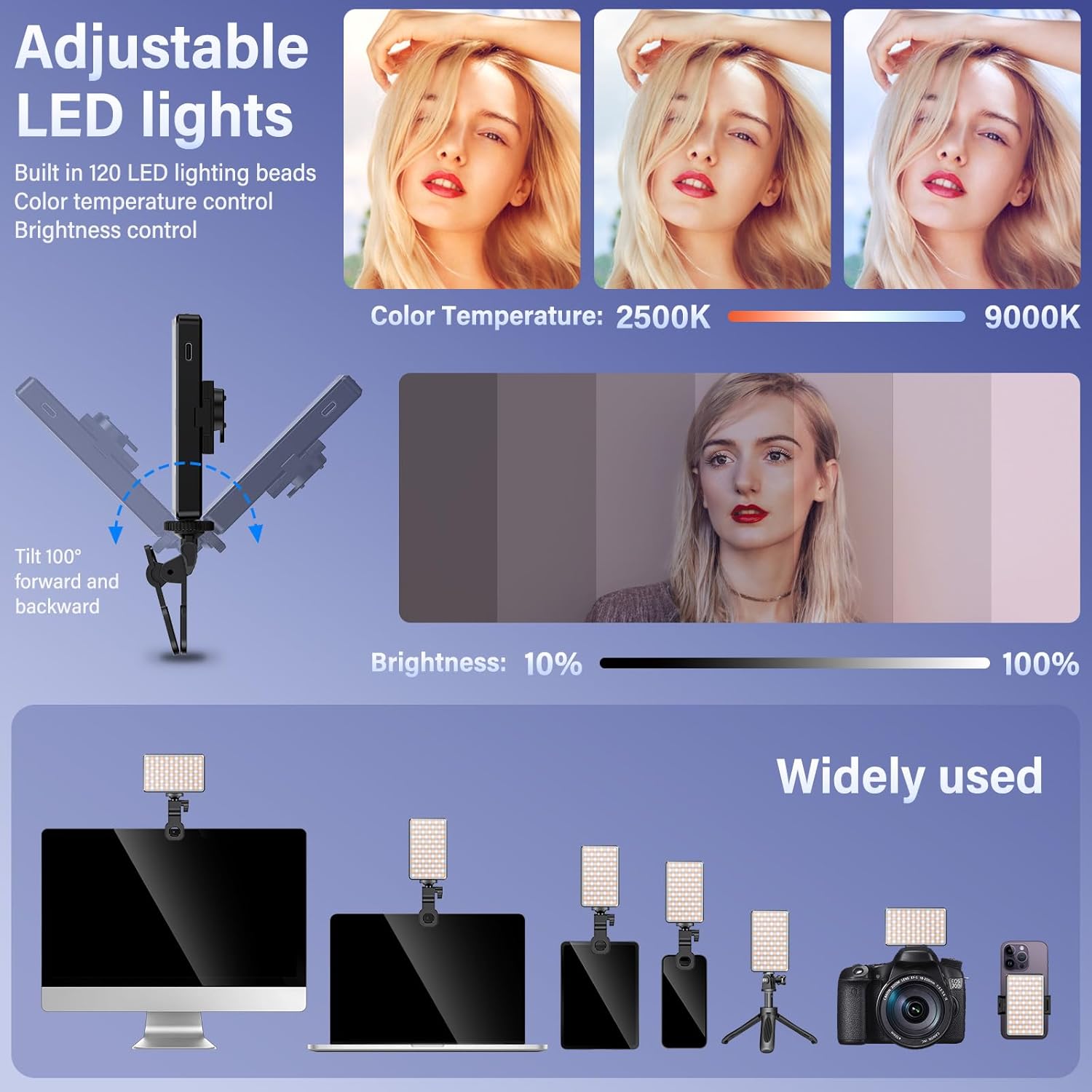 Detalle 2 de Selfie Light for Phone 120 LED 3000mAh