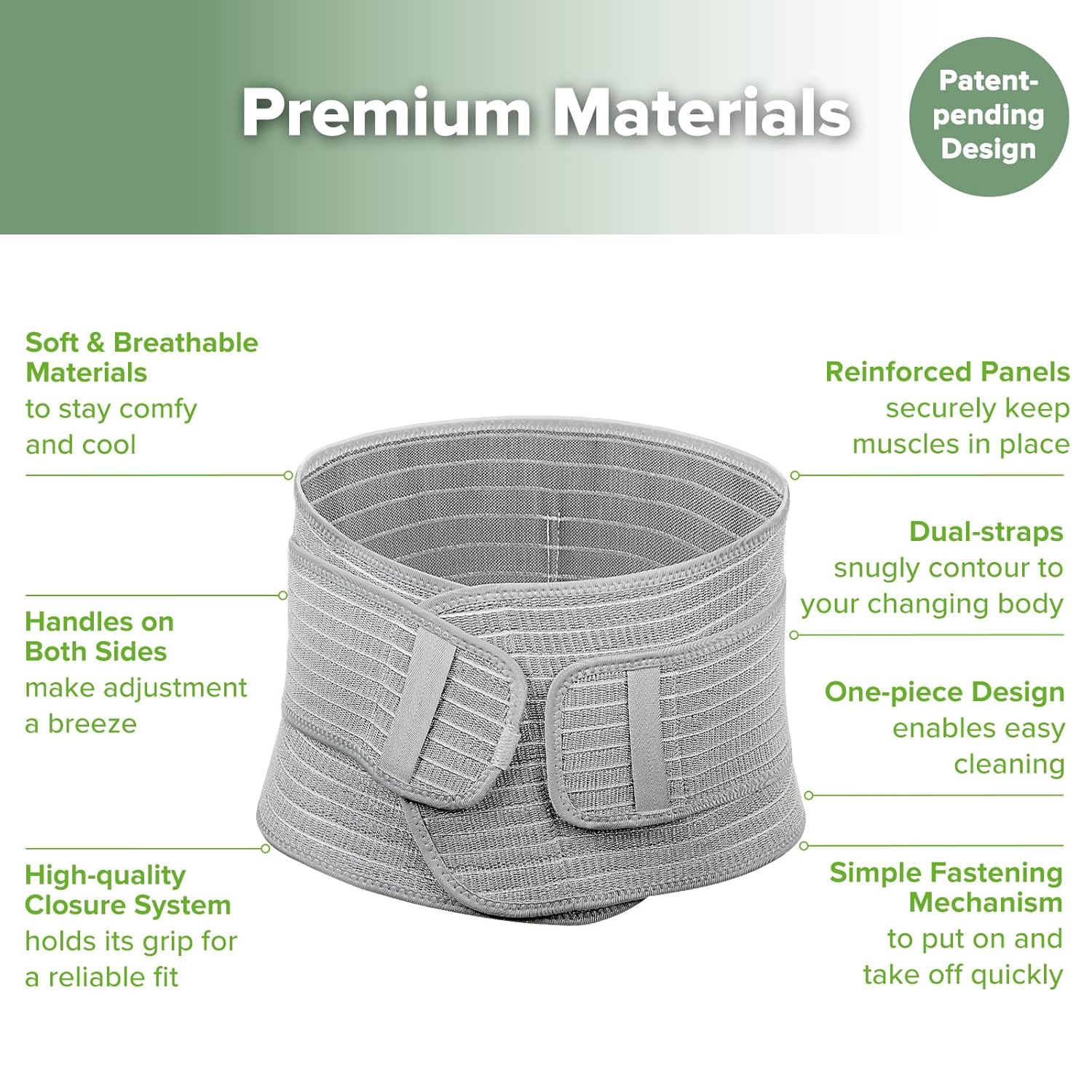 Thumbnail 4 de haakaa Ceinture abdominale post-partum : bandage souple réglable pour la récupération après accouchement naturel ou césarienne