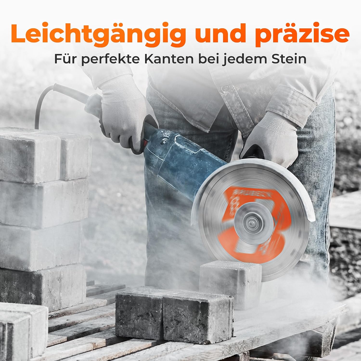 Thumbnail 4 de BAUBECK Diamantscheiben 230 mm – 2 Stück für Stein und Beton, robuste Trennscheibe für Winkelschleifer