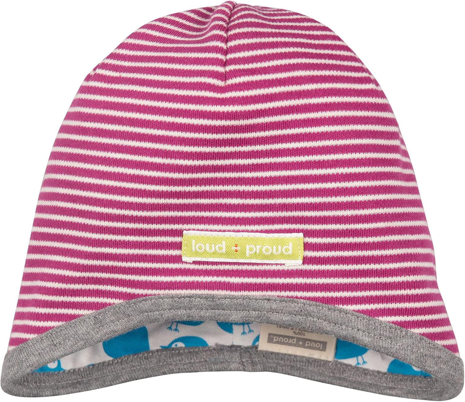 Detalle de loud + proud Unisex Baby Wendemonat Mütze aus Bio-Baumwolle, GOTS-zertifiziert