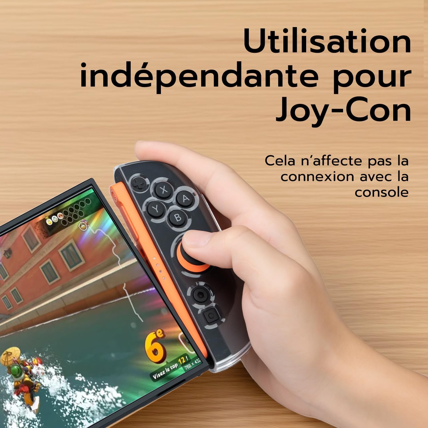 Thumbnail 5 de Mcbazel coque de protection TPU/PC pour Joy-Con Nintendo Switch 2 (étui rigide transparent)