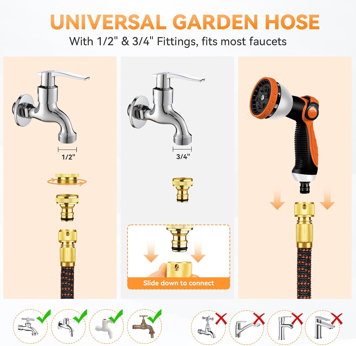 Thumbnail 4 de Yofidra 50FT Expandable Hose Pipe with 10-Function Nozzle and Quick Connectors