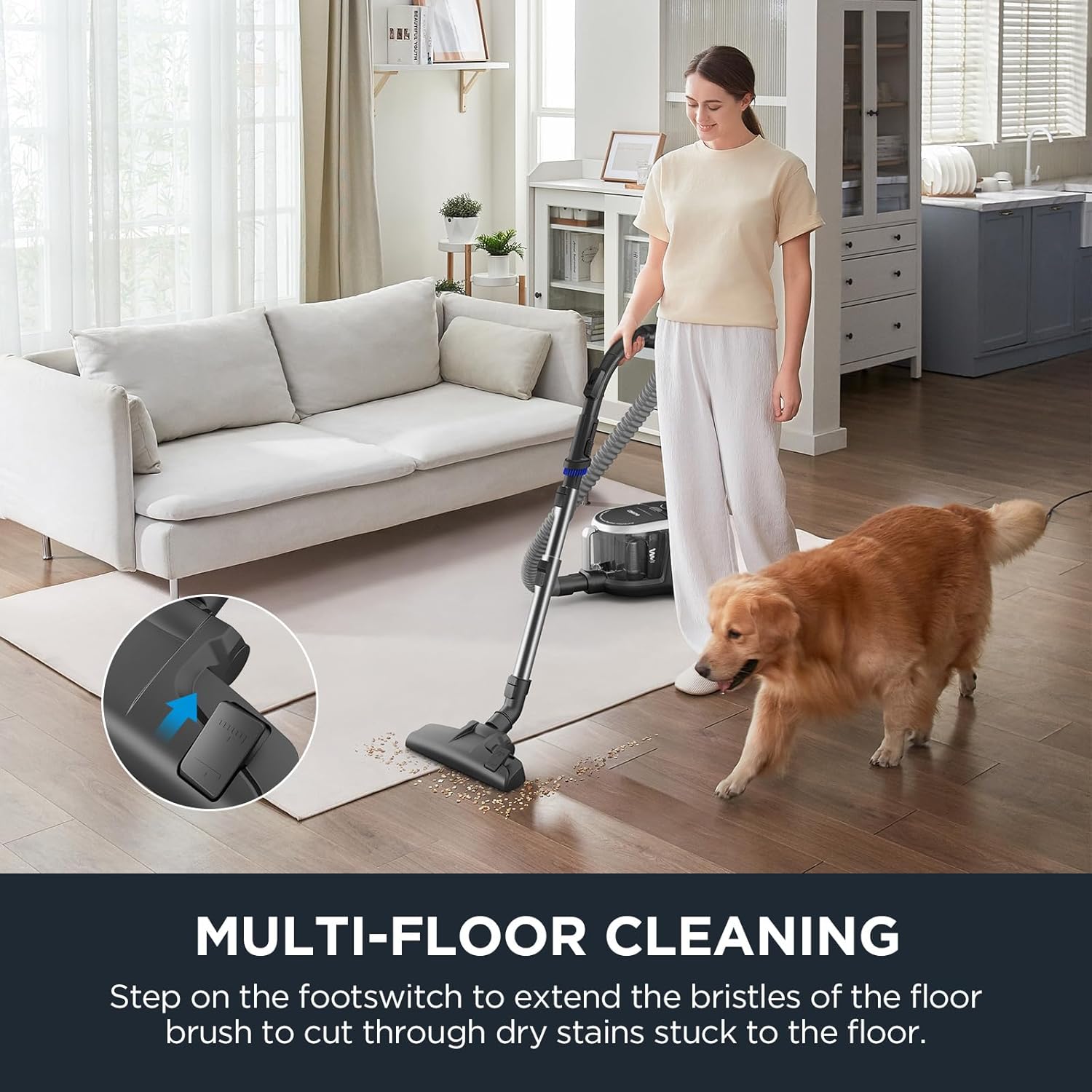 Thumbnail 5 de Eureka NEN180 Bagless Canister Vacuum Cleaner (Lightweight, HEPA Filtration) for Carpets & Hard Floors