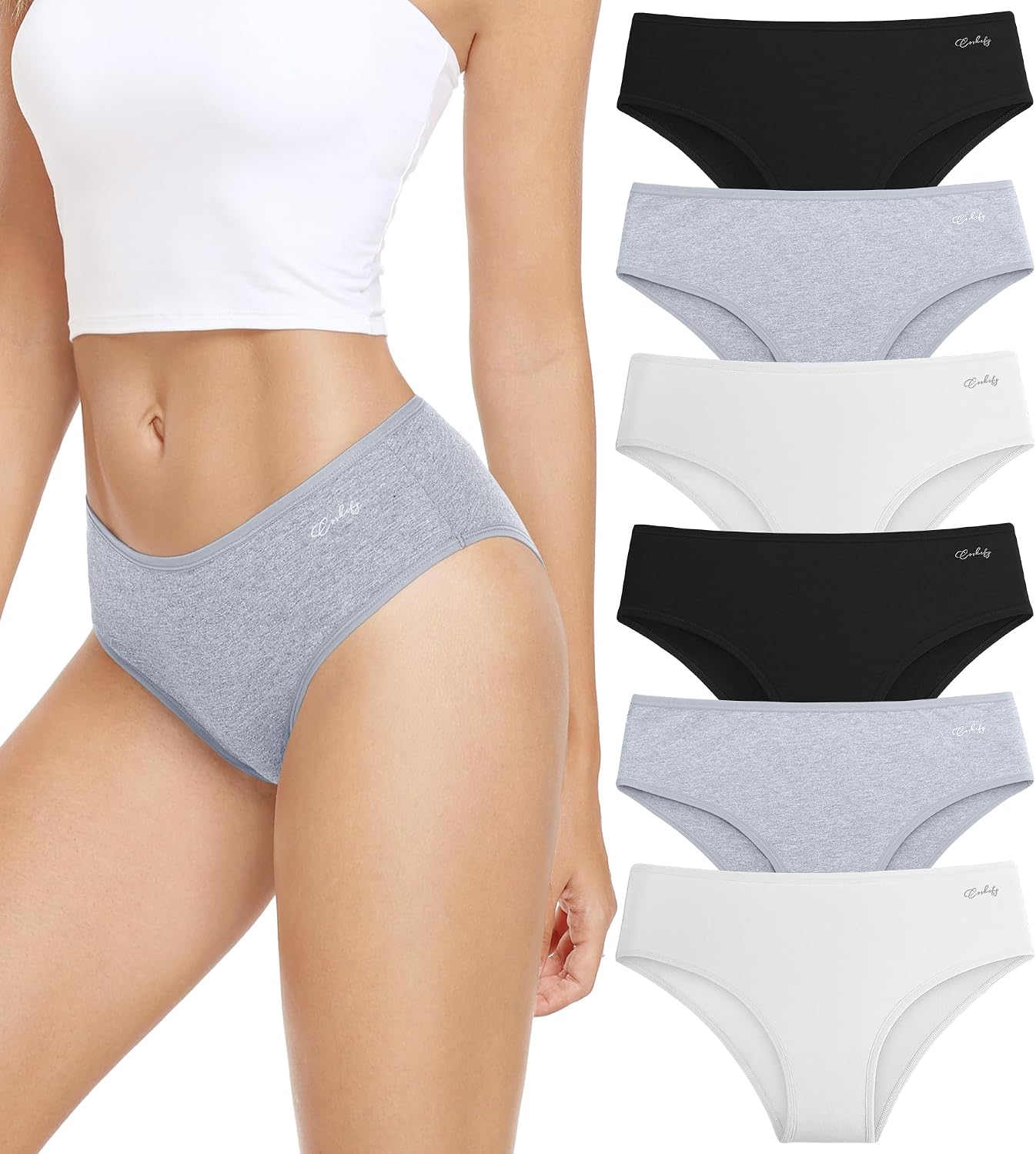 Thumbnail 3 de anqier Unterhosen Damen 6er Pack Baumwolle Hipster