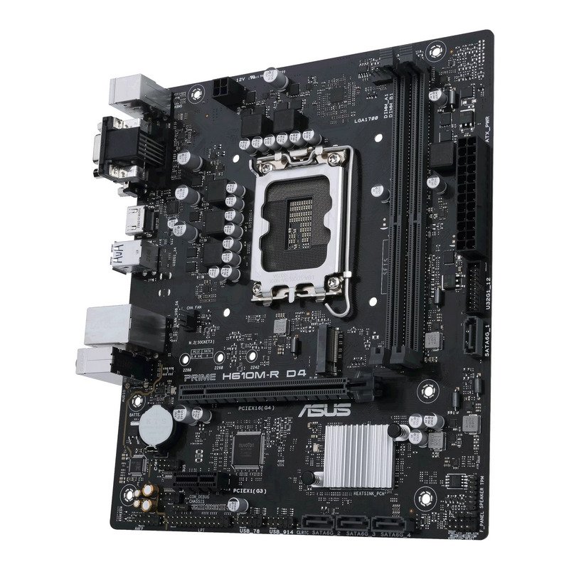 Detalle de ASUS PRIME H610M-R D4: placa base micro-ATX para 12ª generación Intel