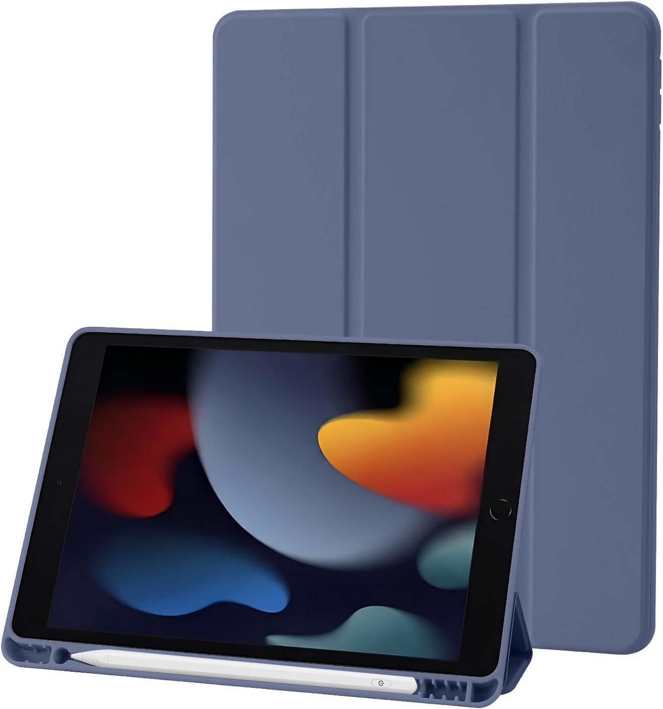 Thumbnail 6 de Sky Blue Premium PU Leather Case with Pencil Holder for iPad 9th/8th/7th Gen (10.2 inch)