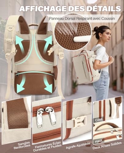 Thumbnail 4 de VANKEV Bagage Cabine 40x20x25 cm – Sac à Dos Voyage pour Ryanair