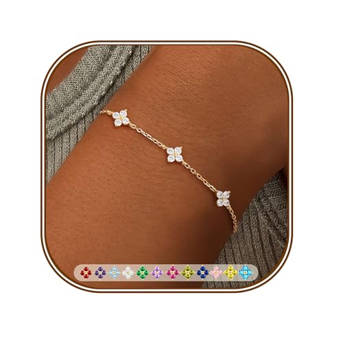 Detalle de FUNEIA bracelet trèfle plaqué or 18 carats