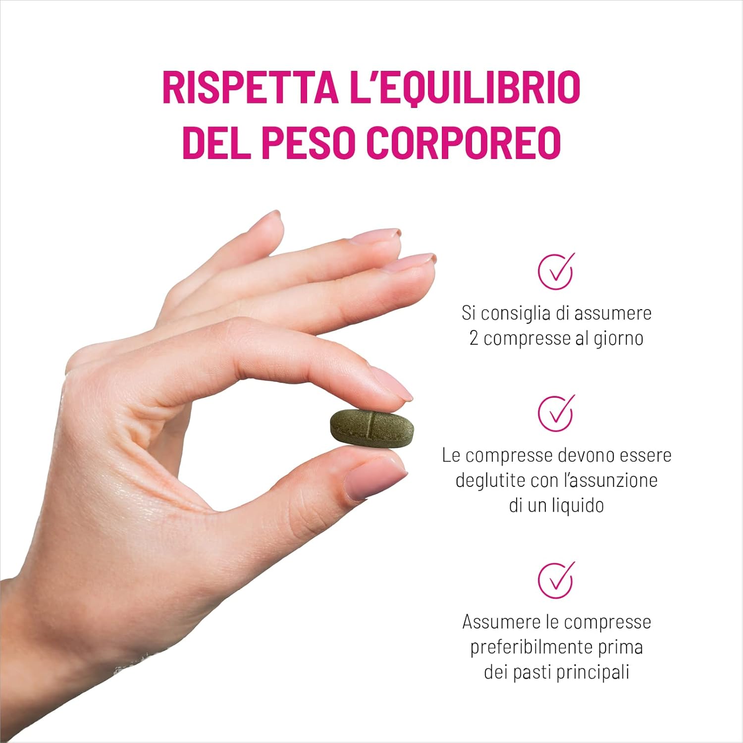 Detalle 2 de Equilibra Integratori Alimentari Perdita di Peso – 3×40 Compresse, supporto metabolico con Moringa, Cassia Nomame e Cola