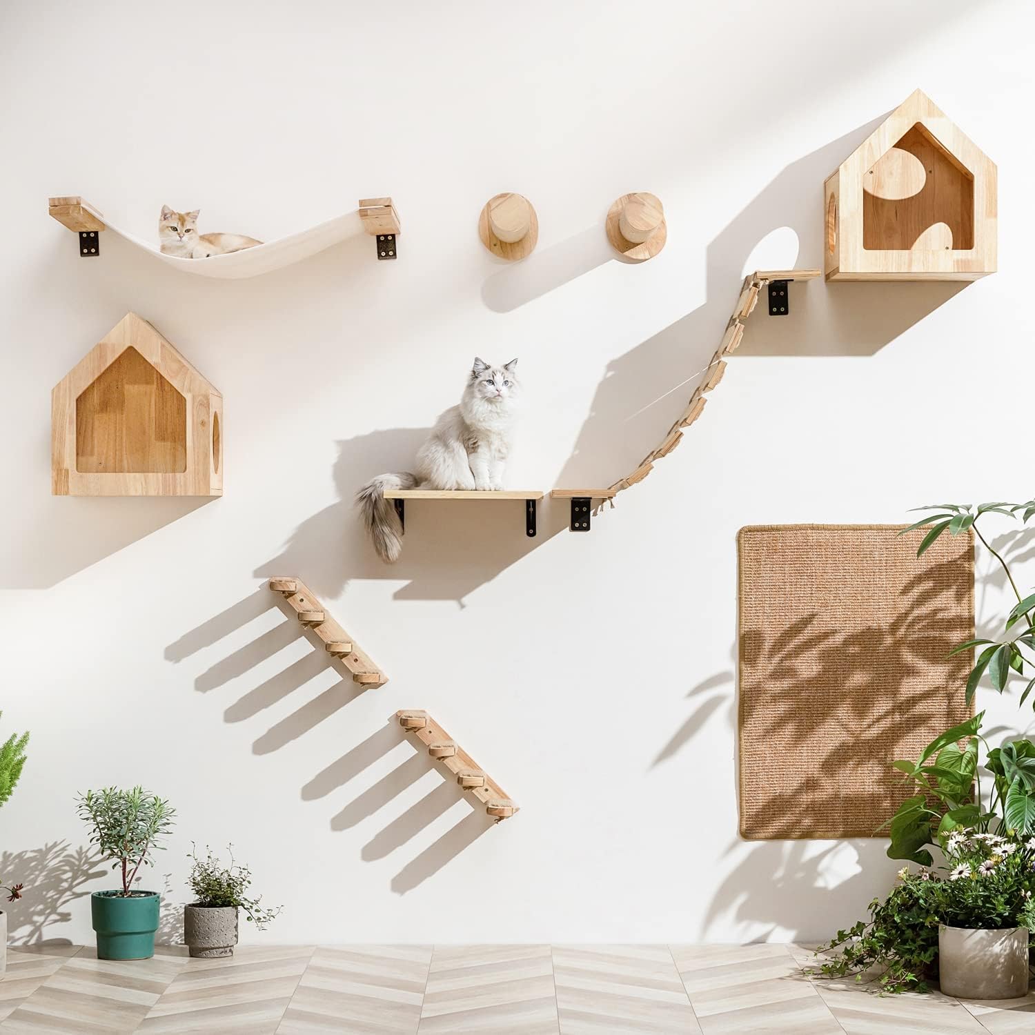 Thumbnail 5 de FUKUMARU Katzenhängematte Wand 91 x 33 cm 🐱