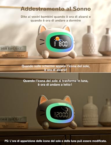 Detalle de LIORQUE sveglia per bambini ricaricabile