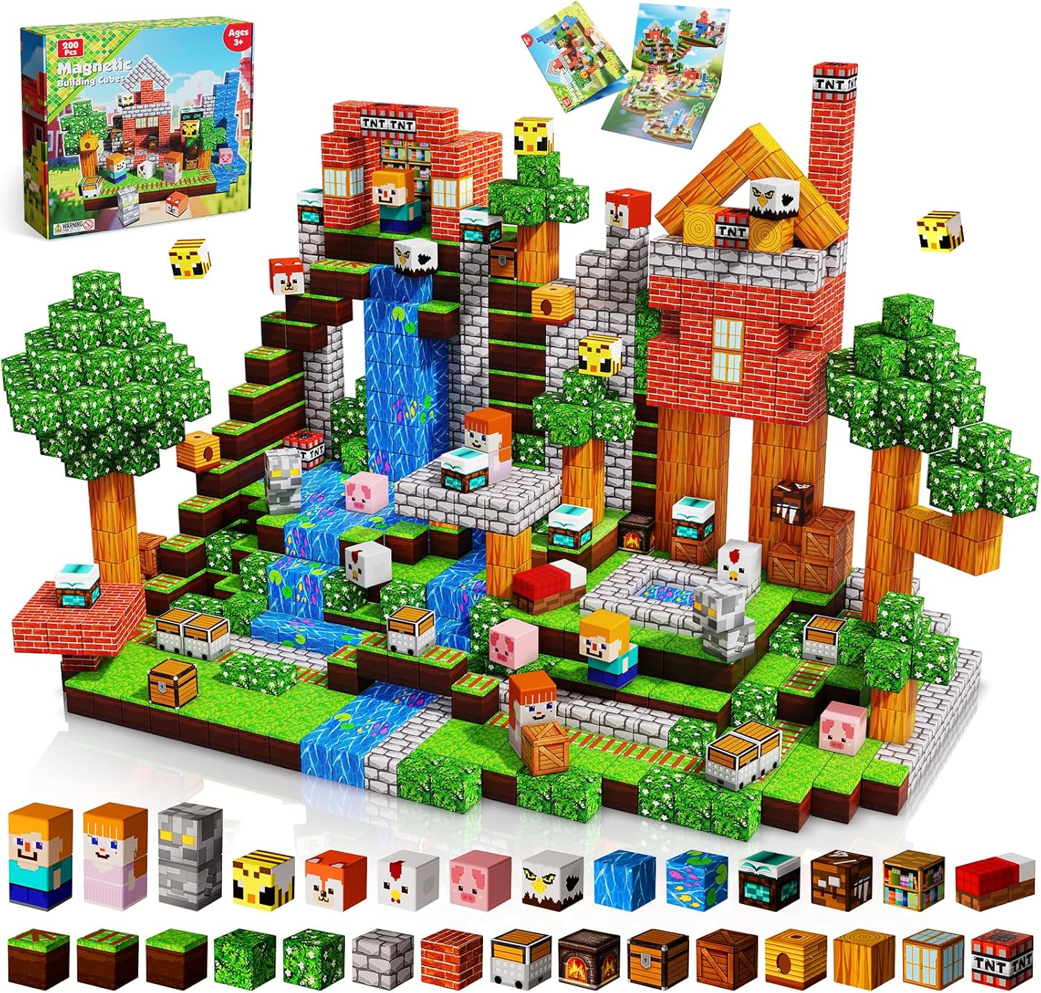 Detalle de 200PCS Magnetic Blocks Forest Set