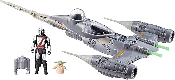 Star Wars N-1 Starfighter 🚀 con Mandaloriano y Grogu