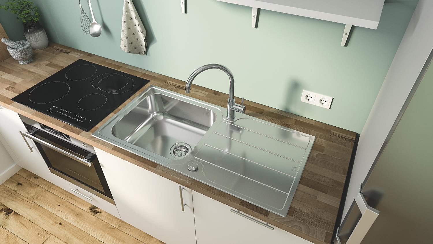 Thumbnail 5 de GROHE Start Classic 31553001 – Rubinetto monocomando per lavello, beccuccio C, rotazione 360°
