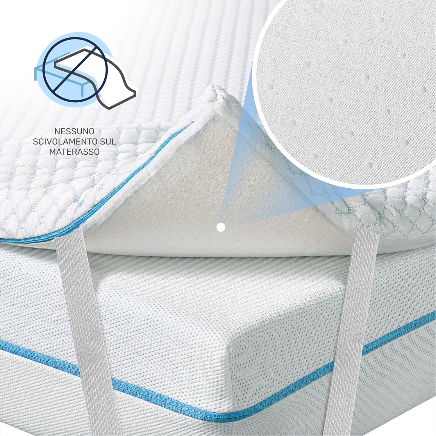 Detalle de Dailydream Topper memory foam 140x200 cm Edition Cool Touch M – comfort e cooling per letto e divano
