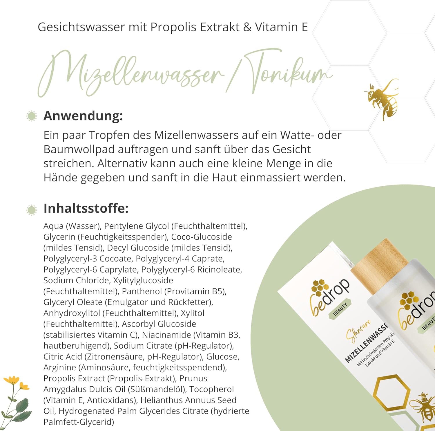 Thumbnail 4 de bedrop Mizellenwasser Tonikum Gesichtswasser 150ml