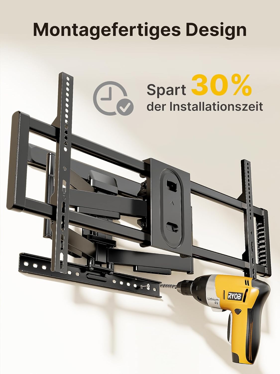 Thumbnail 6 de monTEK HW1242BK TV Wandhalterung 95 Zoll