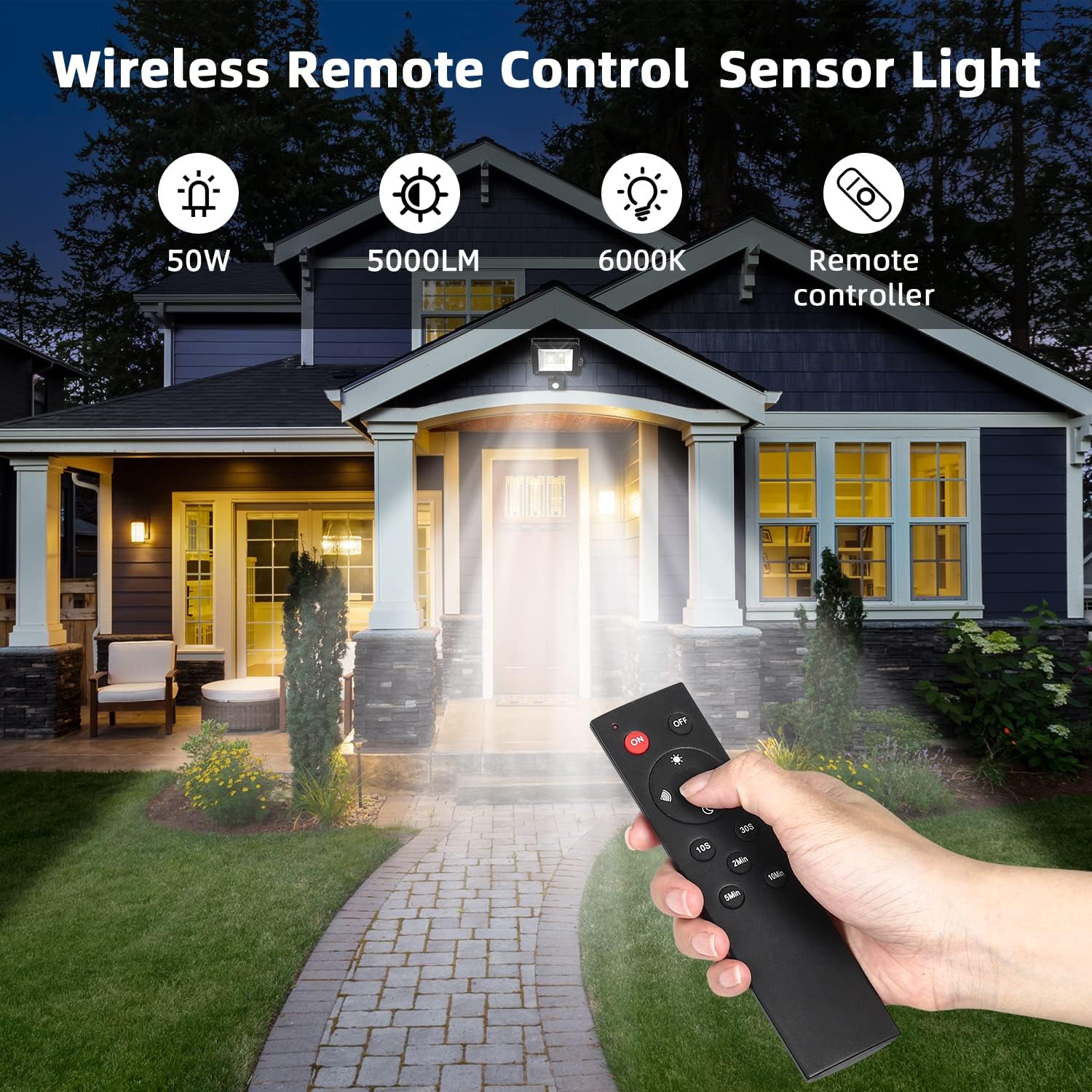 Thumbnail 2 de Aomeya Motion Sensor Outdoor Security Light 50W