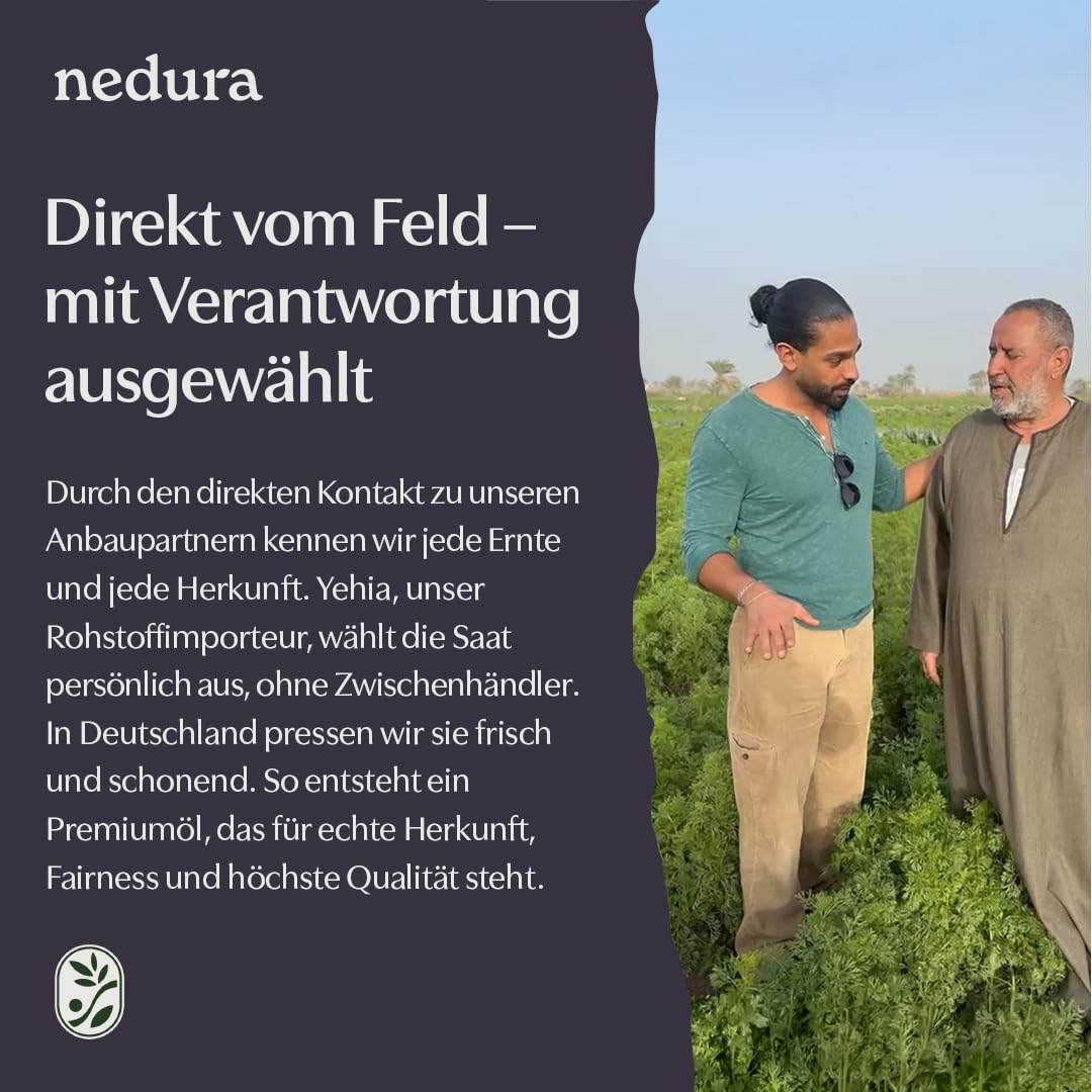 Thumbnail 6 de nedura® Schwarzkümmelöl extra aktiv (ungefiltert) 250 ml – kaltgepresst aus äthiopischem Schwarzkümmel