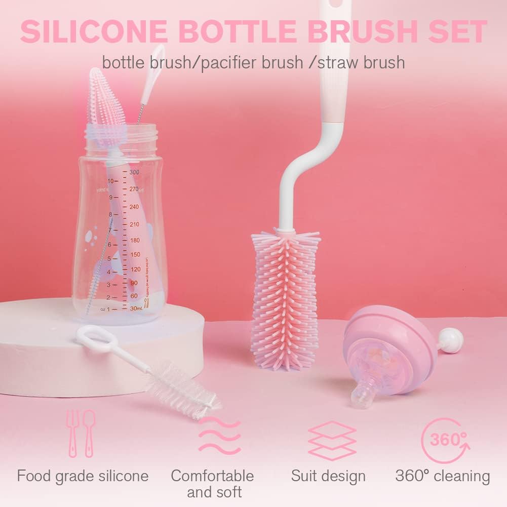 Thumbnail 3 de Vicloon Spazzola per biberon 4 pezzi in silicone