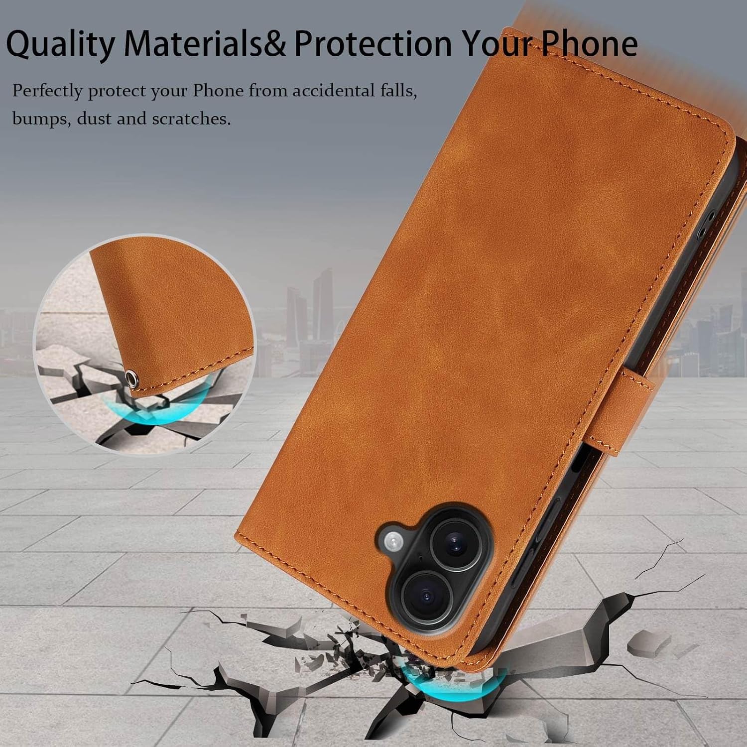 Thumbnail 6 de JHWVVTF iPhone 16 Plus Wallet Case, PU Leather