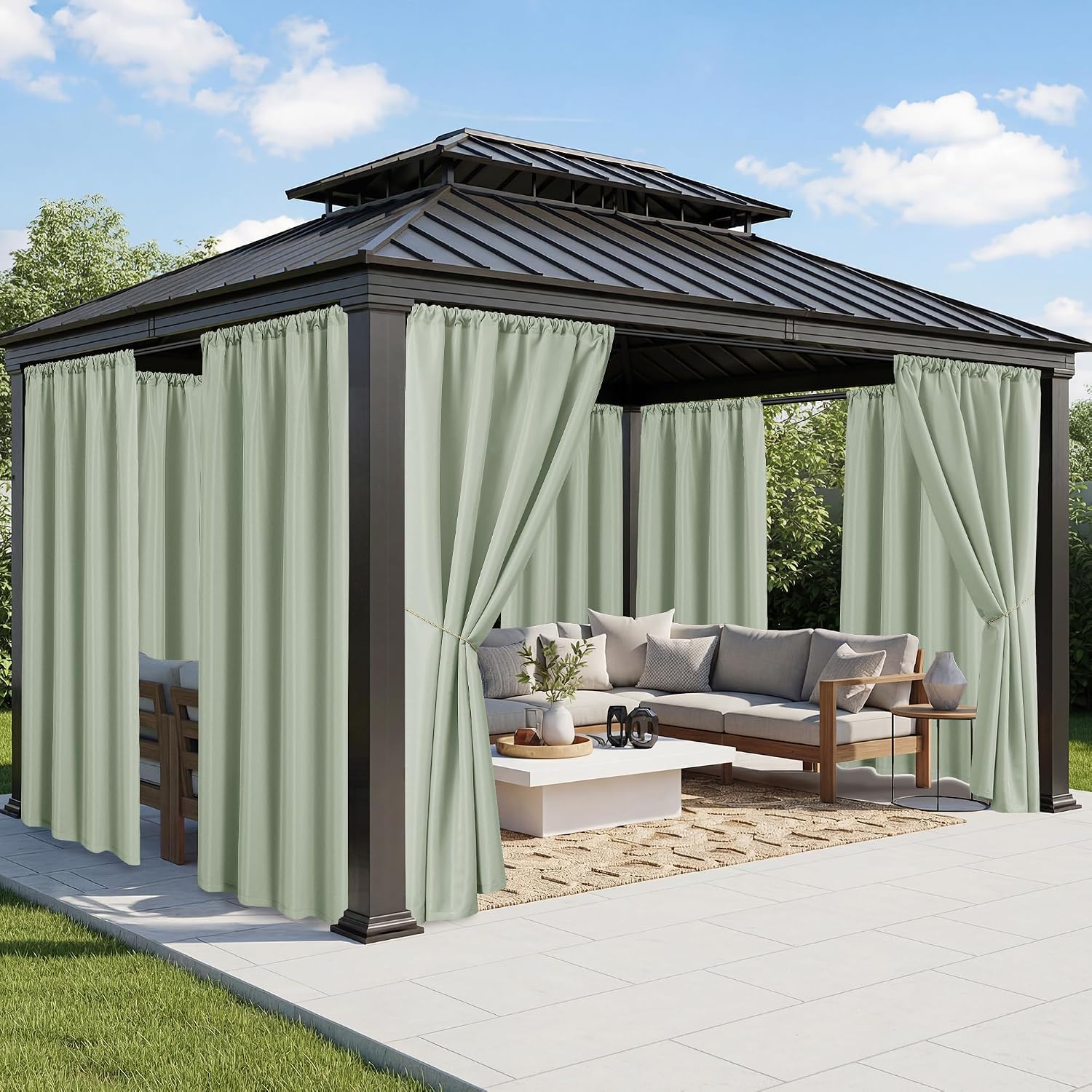 Detalle de RichSets Outdoor Curtains 54 x 95 Inch