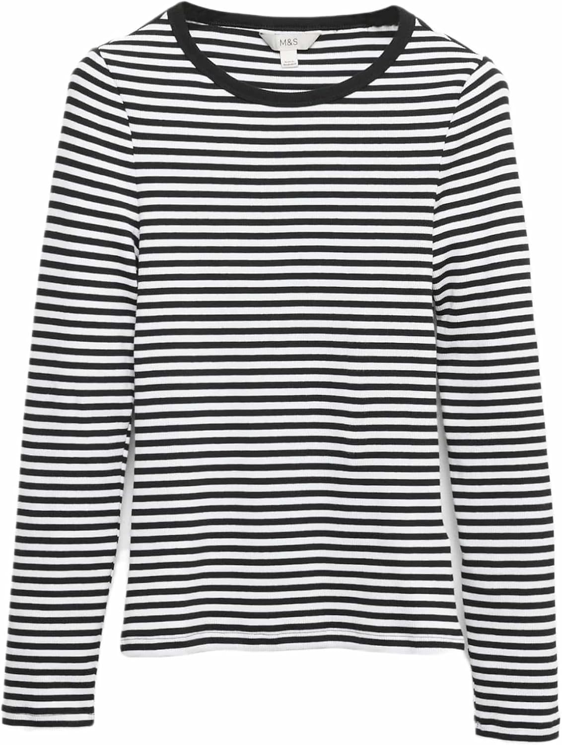 Thumbnail 6 de Marks & Spencer geribbelde damestop met hoog katoenaandeel, slim fit en stretch