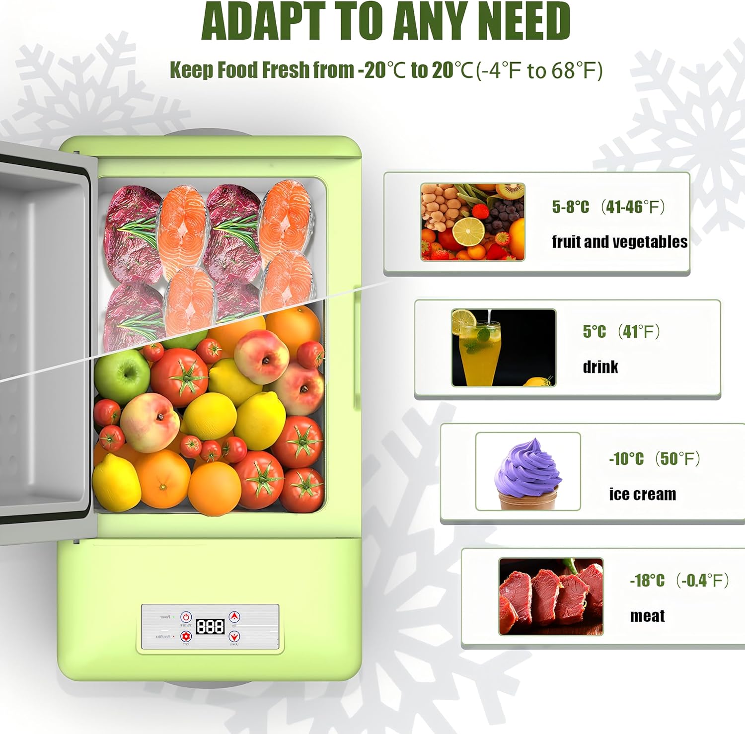 Detalle 2 de Alpicool Y20T 20L portable car fridge freezer