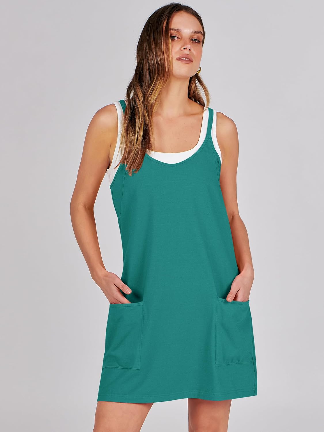 Thumbnail 6 de ANRABESS Women Athletic Dress Summer Tennis Mini Romper with Built-In Shorts (XS–XXL)