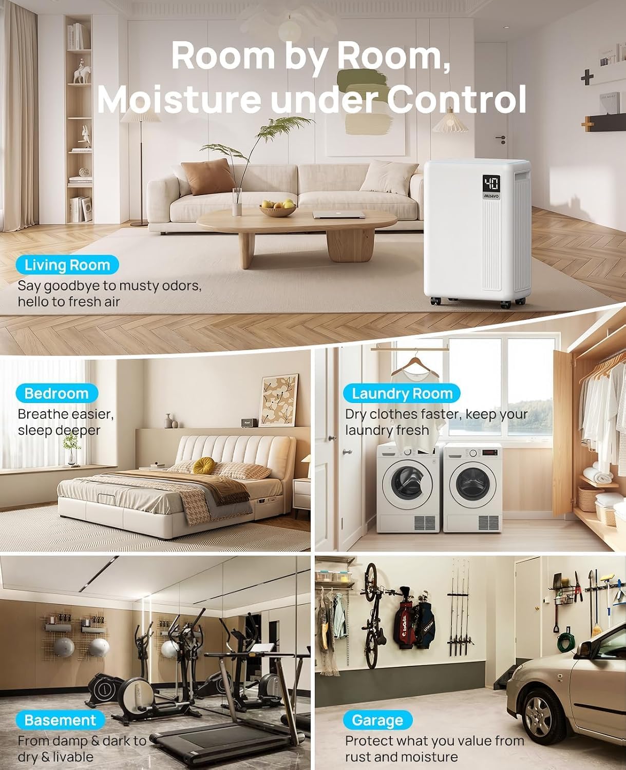 Detalle 2 de AIUSEVO Dehumidifier 26-pint