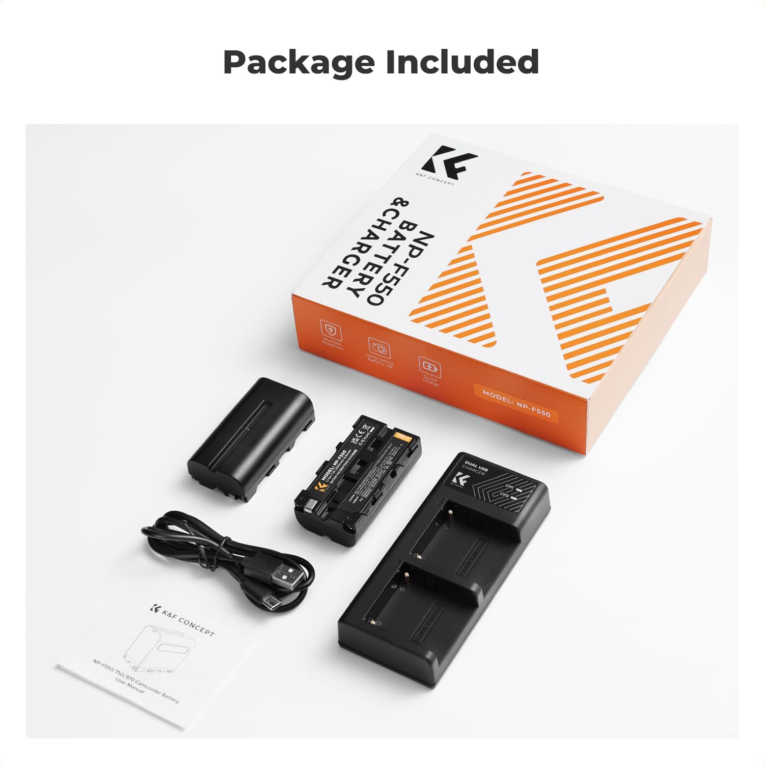 Thumbnail 6 de K&F CONCEPT NP-F550 2600mAh battery kit