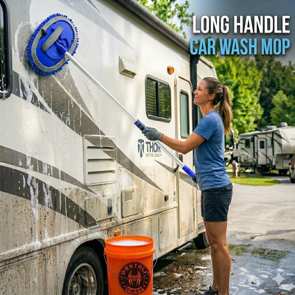 Detalle 2 de Wontolf 62" Car Wash Brush Kit with Long Handle