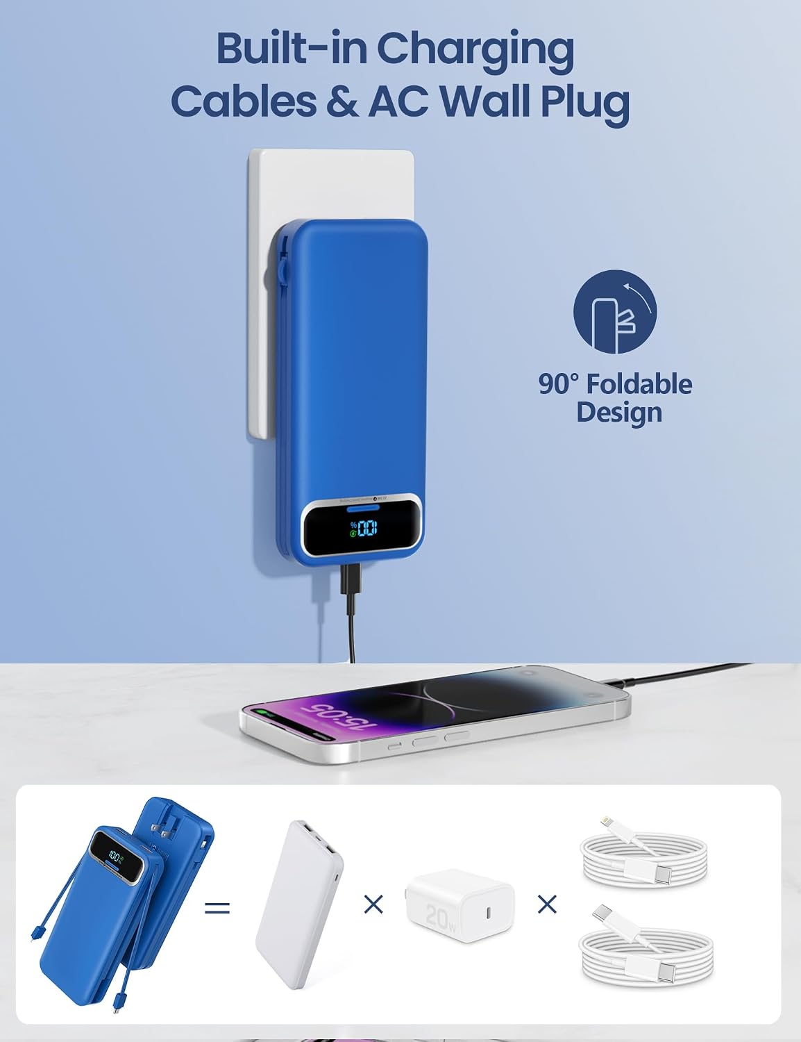 Detalle de aonidi Portable Charger 12000mAh
