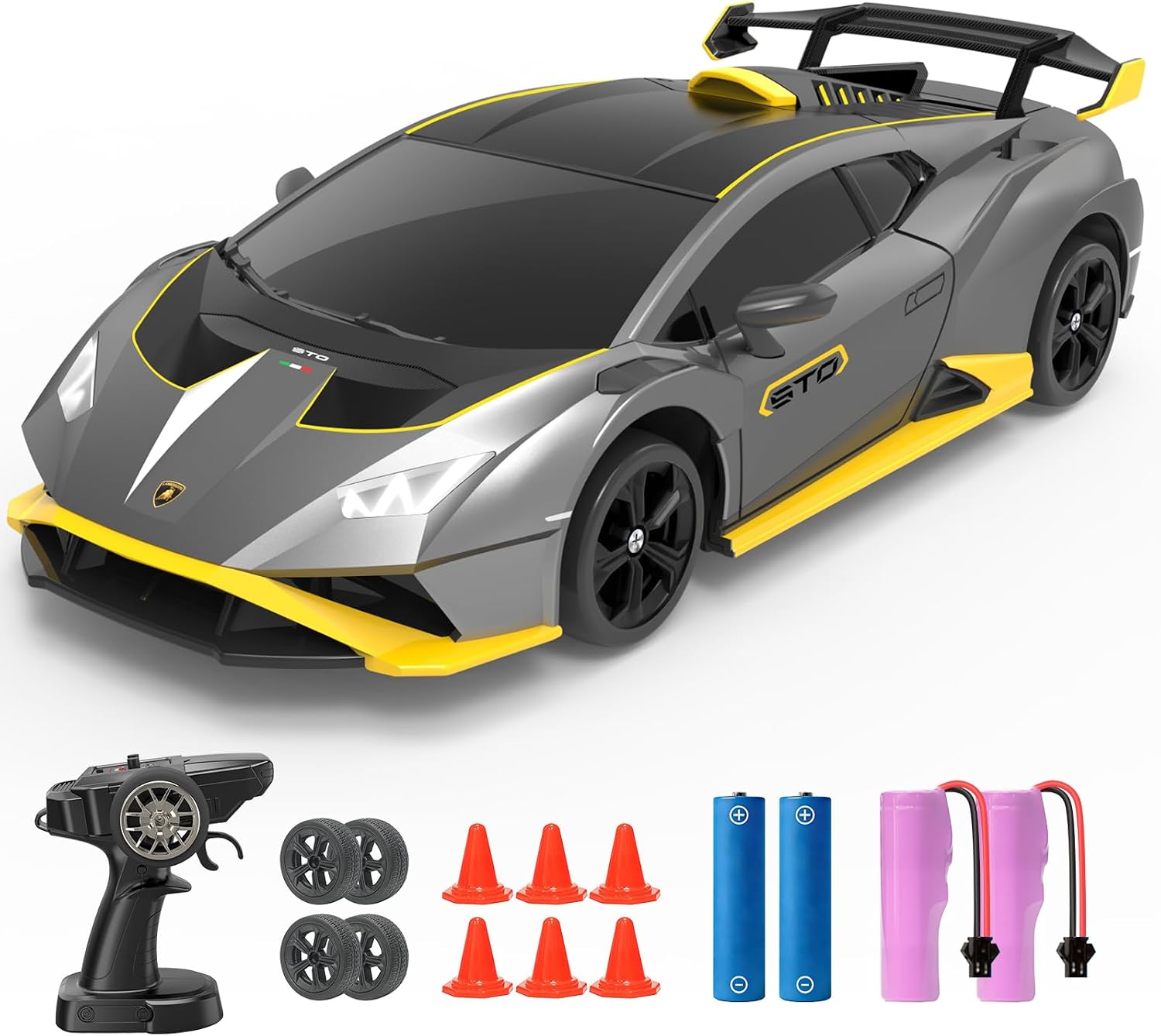 Detalle de YONCHER Coche Teledirigido Lamborghini Huracán STO 1:24