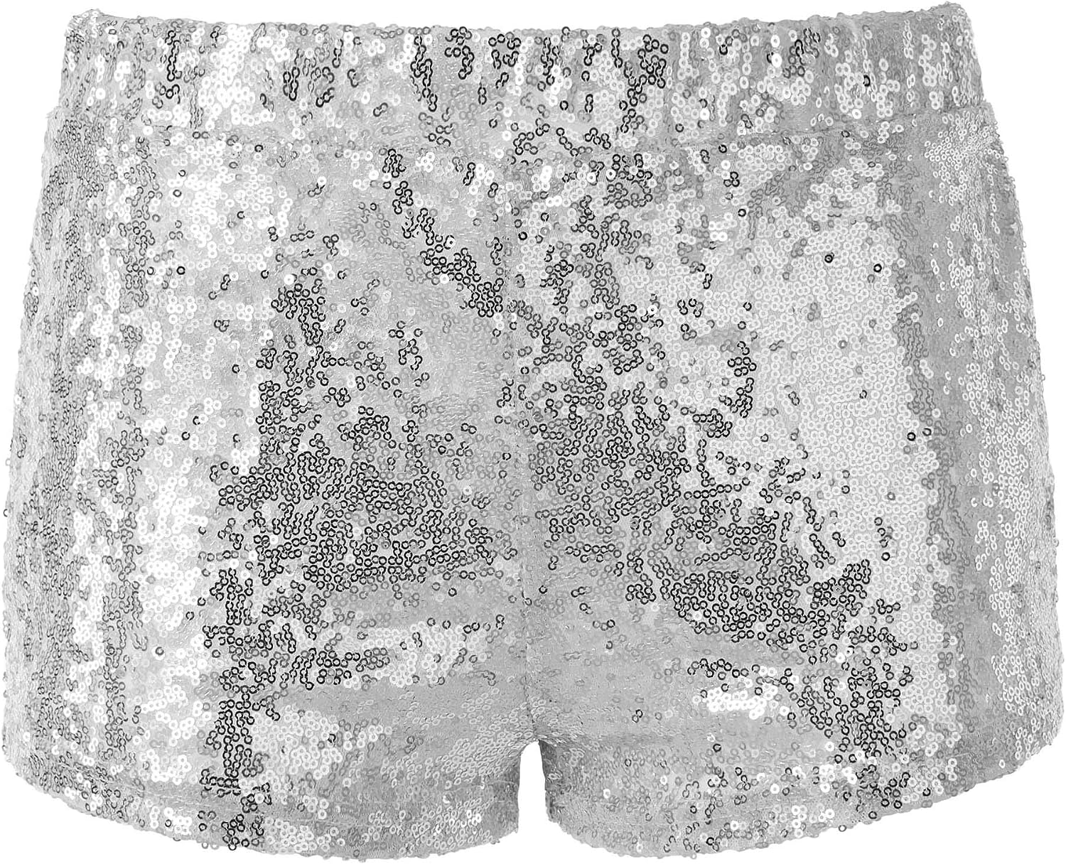 Thumbnail 3 de dressforfun 900996 paljettshorts i mörkrött med resårmidja
