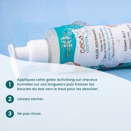 Detalle de ACTIVILONG Gelée Gourmande Coco D'Amour – Sans Rinçage, Boucles Définies et Frisottis maîtrisés (250 ml)