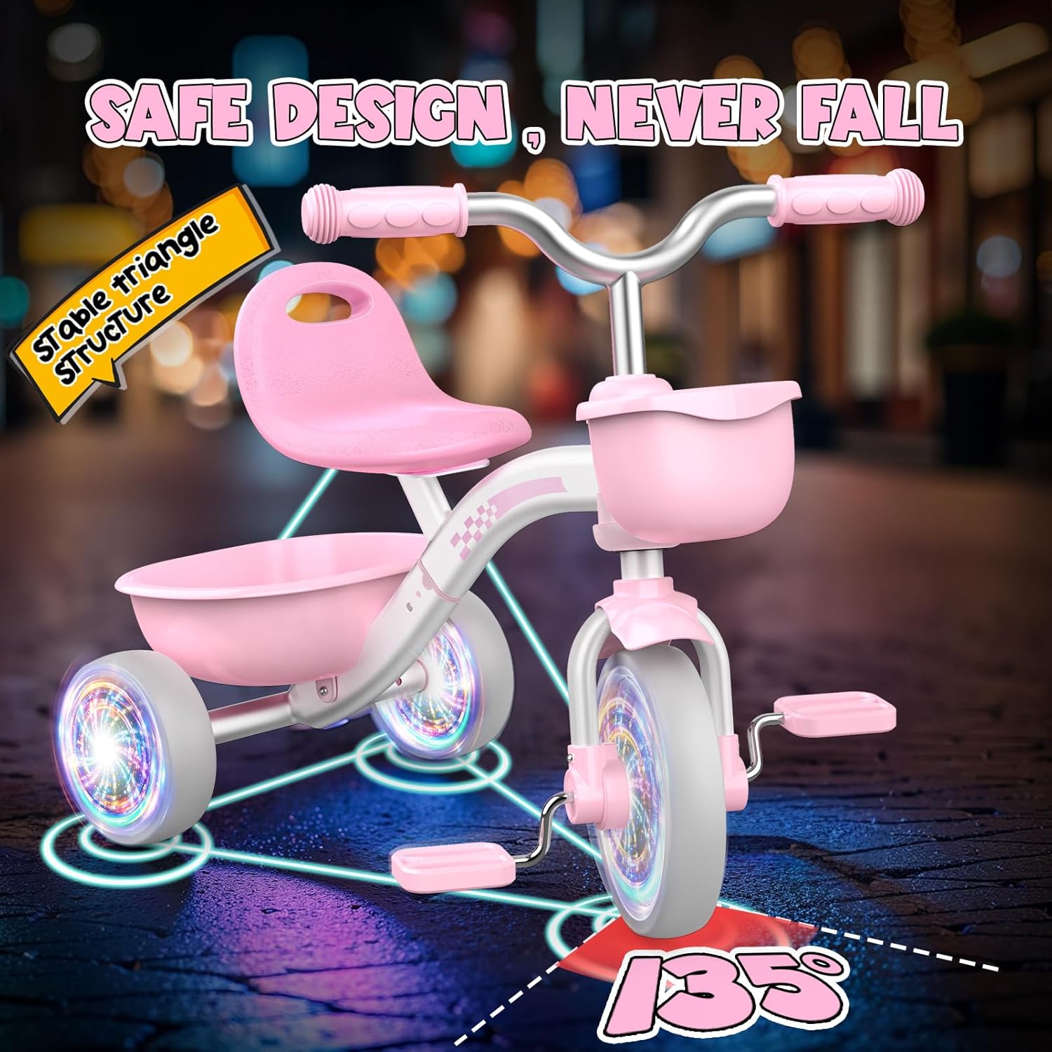 Detalle 2 de Kkdi Toddler Tricycle Adjustable Seat, Ages 1-5