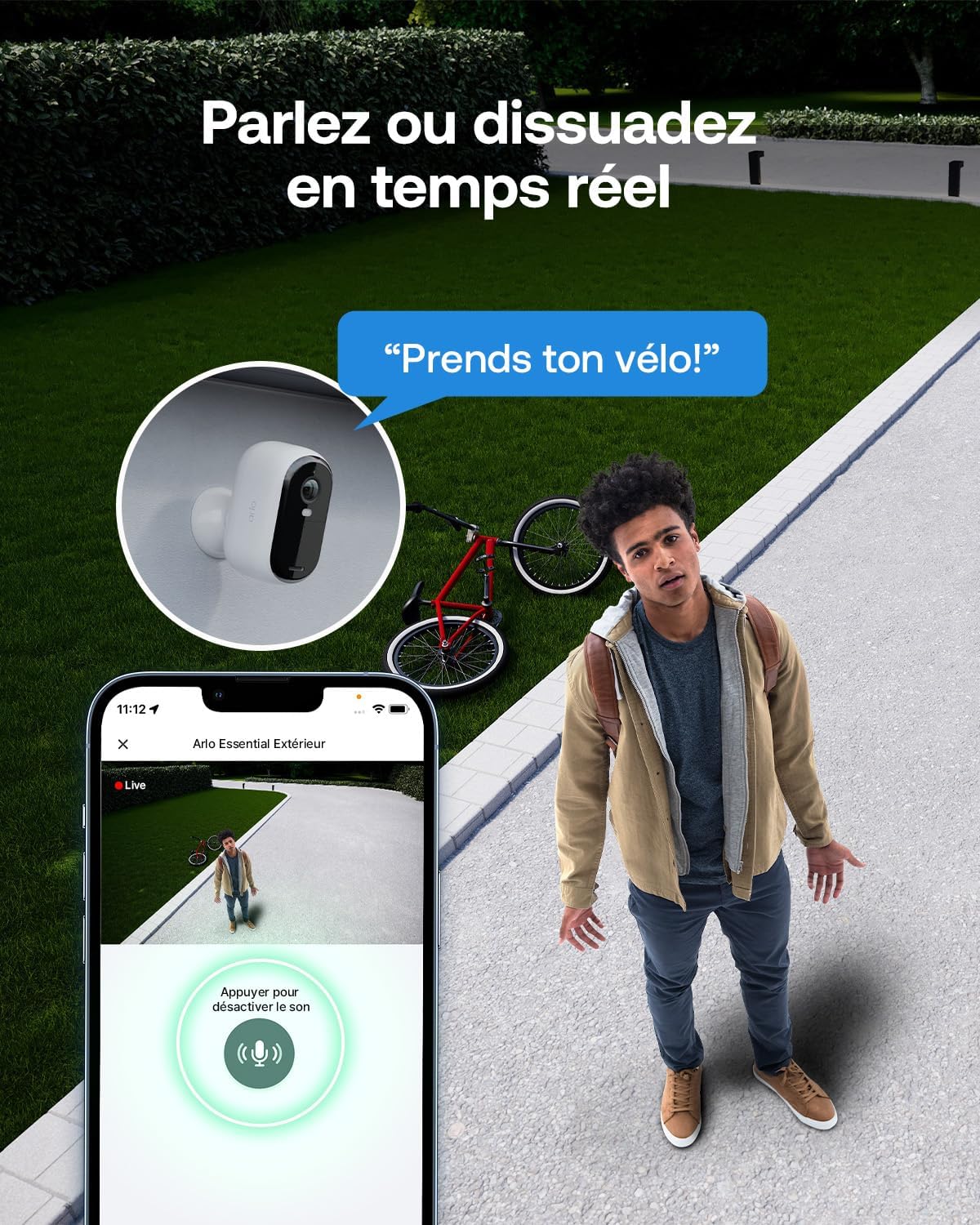Thumbnail 5 de Arlo Essential 3 FHD et Panneaux Solaires — Caméra de Surveillance Extérieure sans Fil (2 caméras)
