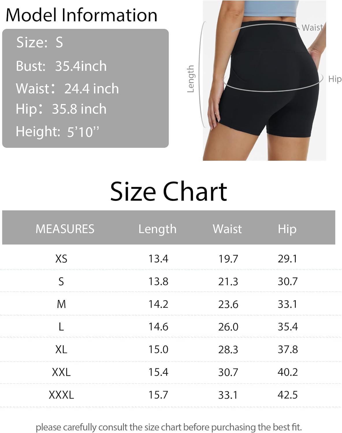Thumbnail 6 de THE GYM PEOPLE Short yoga taille haute 12,7 cm