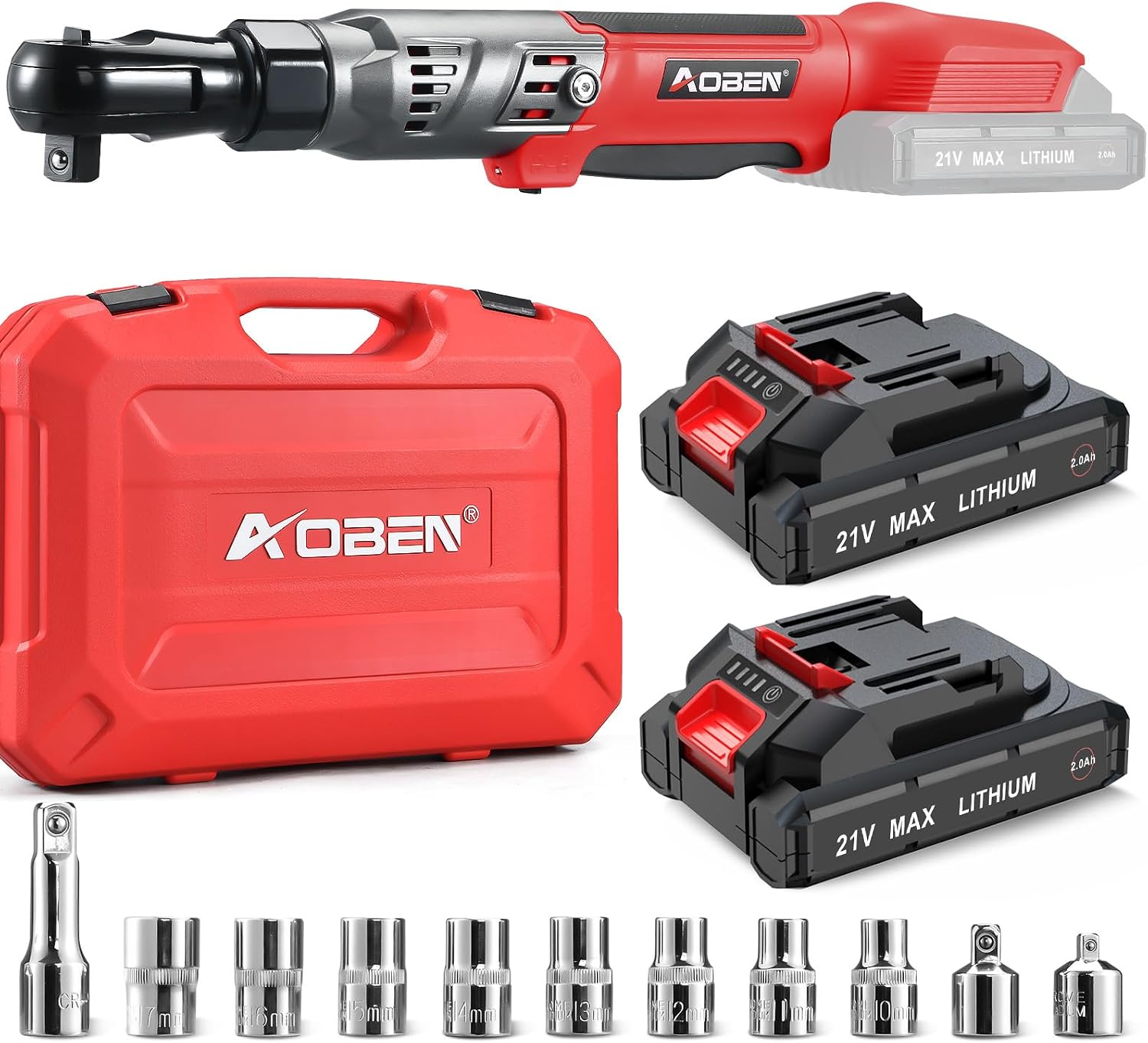 Thumbnail 6 de AOBEN 3/8" 12V Power Electric Ratchet Wrench Set