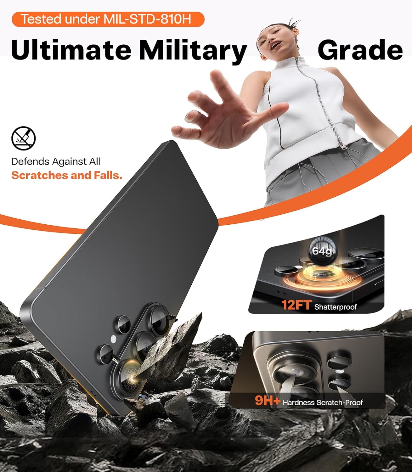 Thumbnail 2 de TORRAS for Samsung Galaxy S26 Ultra Camera Lens Protector (1:1 HD Clear, 9H+), Case Friendly, Anti-Scratch Anti-Fingerprint, Black