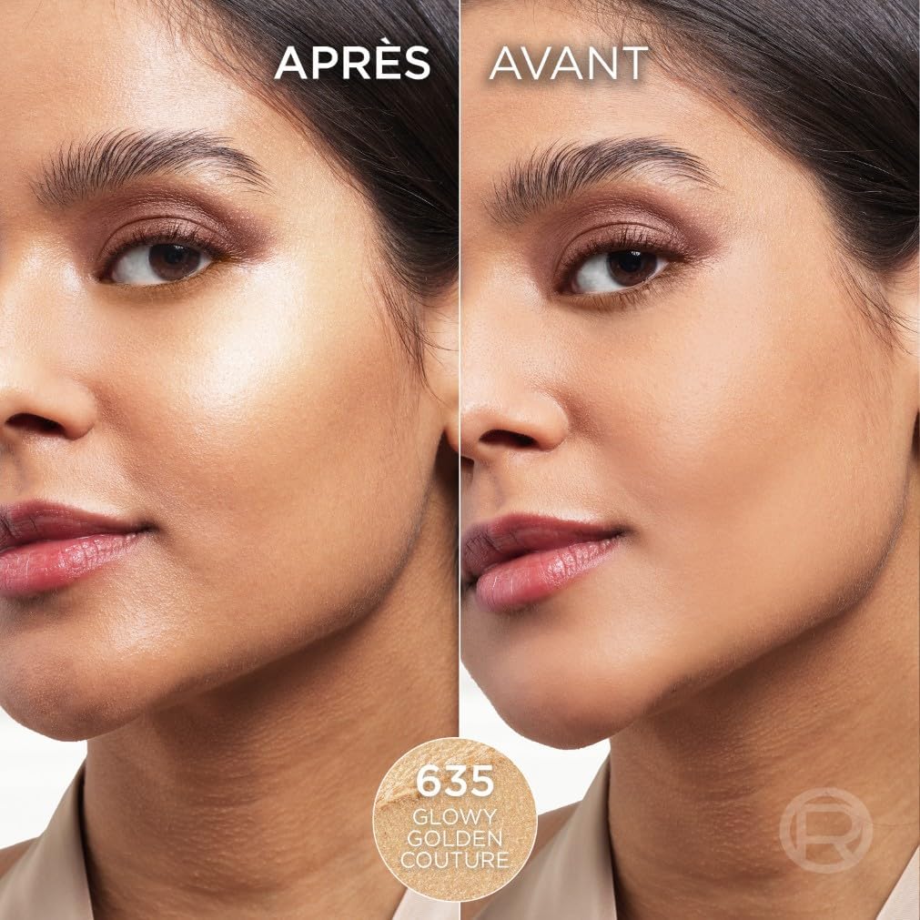 Detalle de L’Oréal Paris Lumi Glass Highlighter Stick 635 Golden Couture – Glow discret, multi-usage