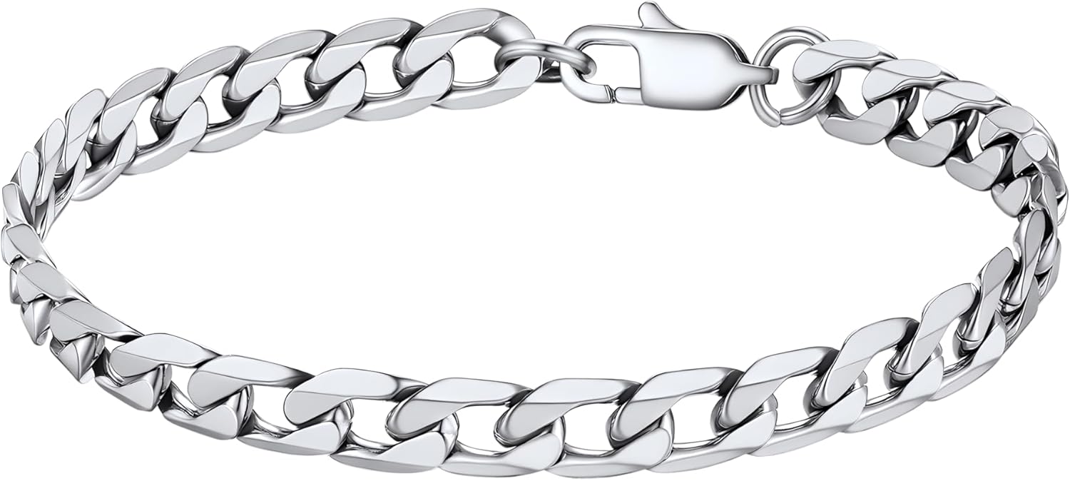 Thumbnail 6 de PROSTEEL Gouremtte gourmette acier inoxydable 19/21/23 cm, maille cubaine noir ou plaqué or jaune, largeur 6/9/13 mm