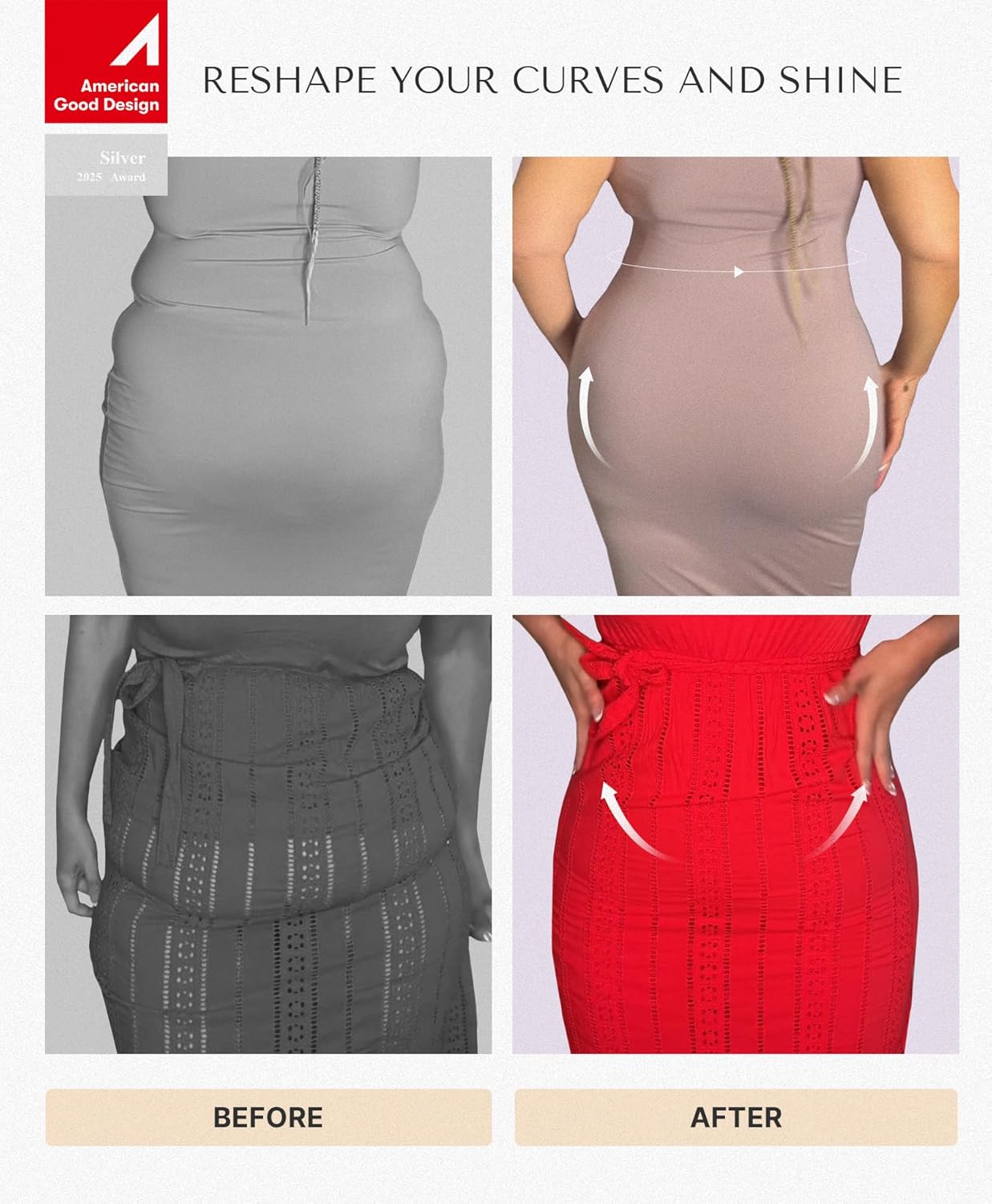 Thumbnail 4 de SHAPELLX Shapewear High Waisted 38cm Zipper Shorts