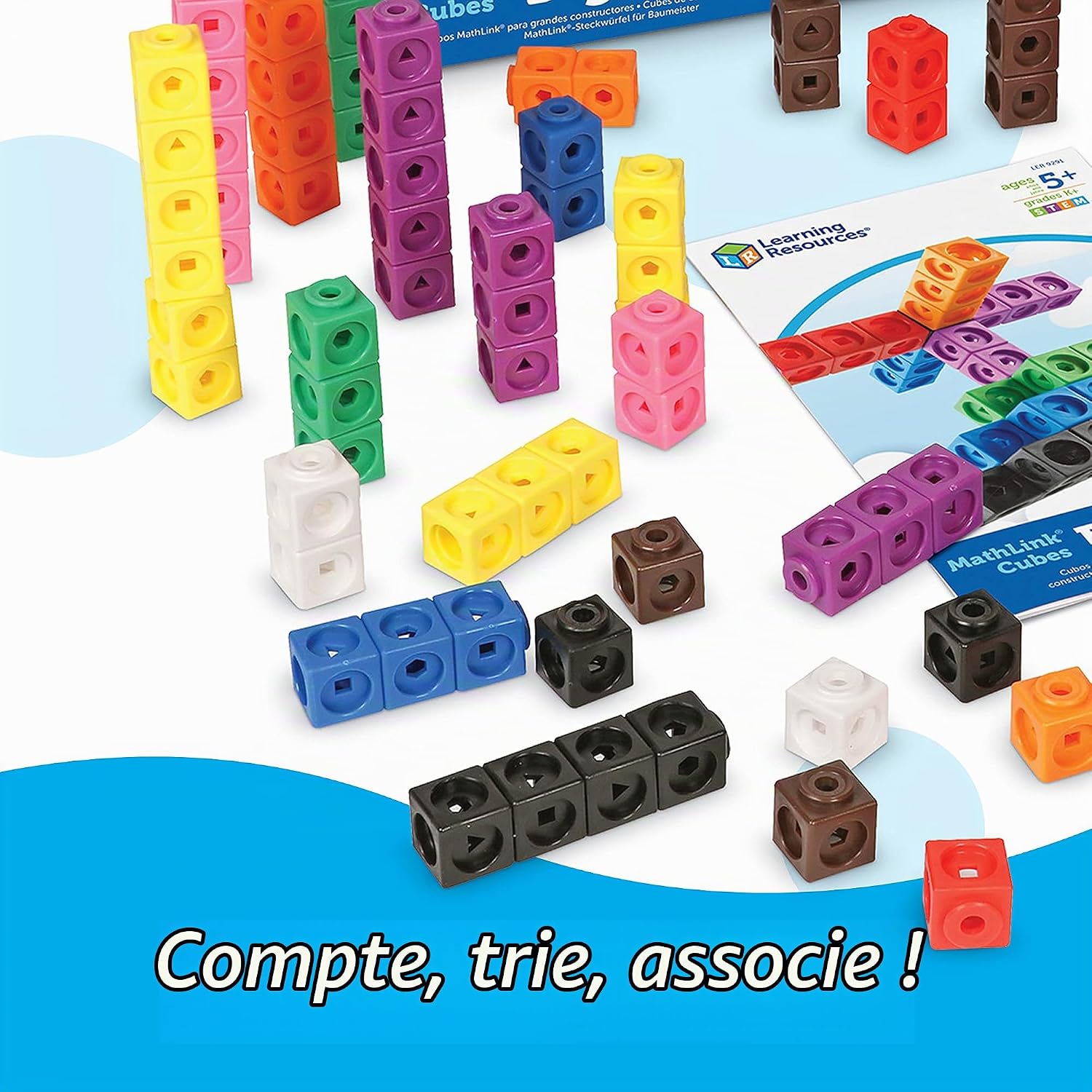 Thumbnail 4 de Learning Resources MathLink bouwkubussen voor 3D-creaties en bouwuitdagingen