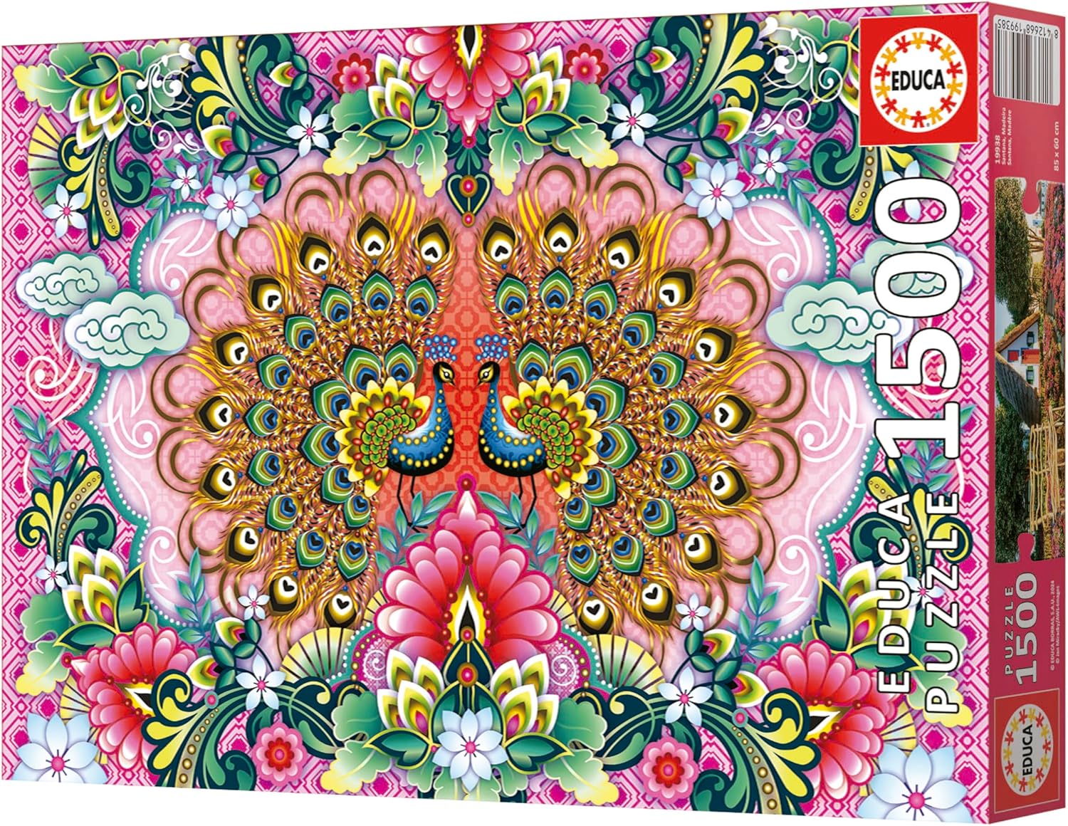 Thumbnail 5 de Puzzle Educa 1500 pièces adultes « Paons du Bengale » (85 x 60 cm) dès 14 ans