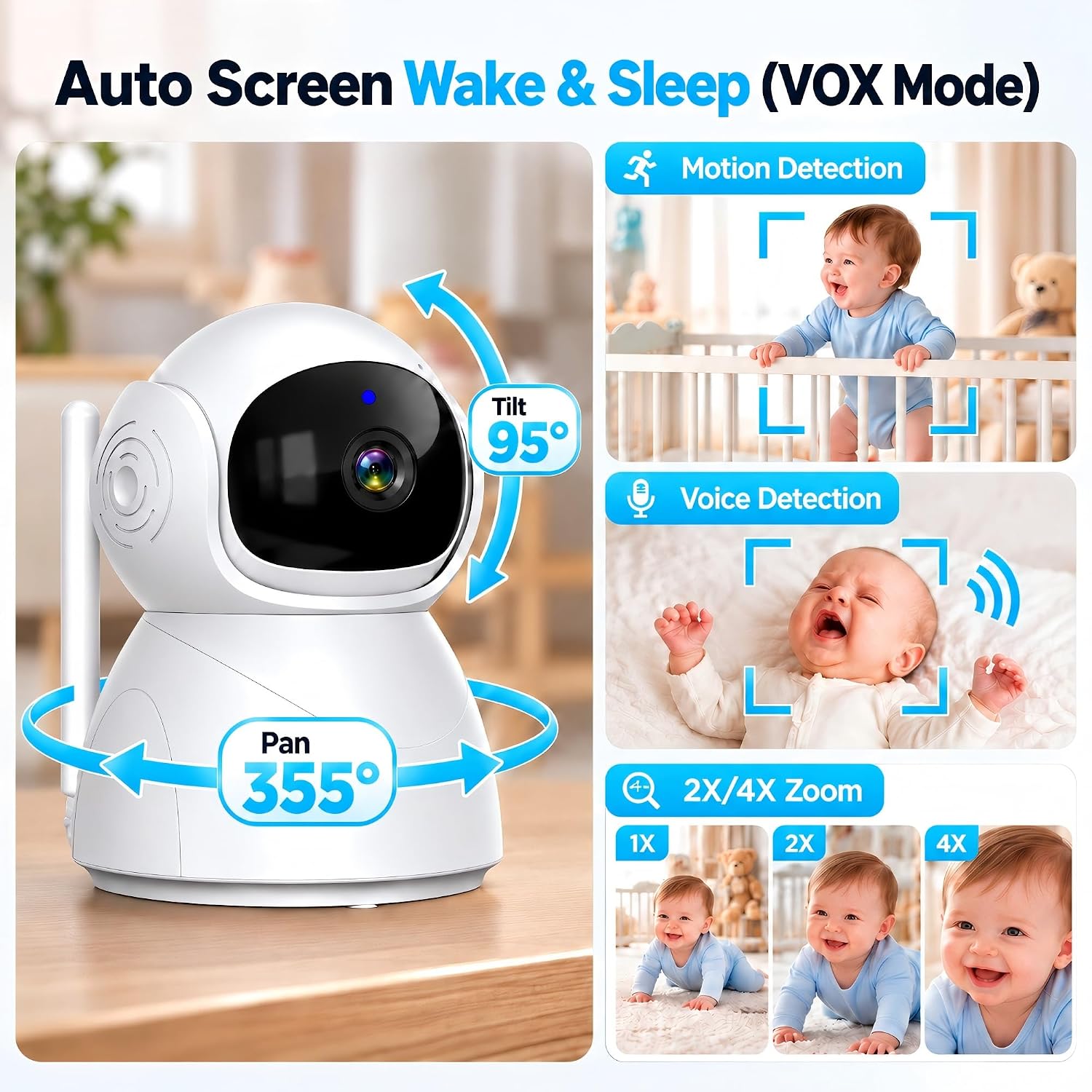 Detalle 2 de AnKeKe Baby Monitor with 5-Inch Screen