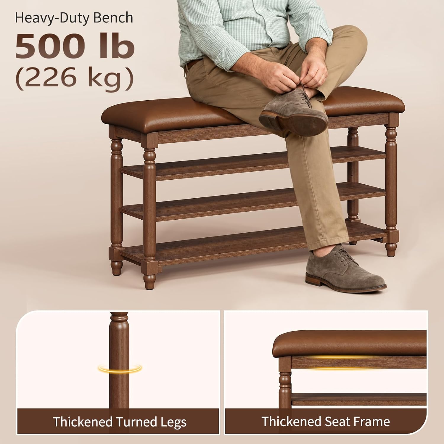 Thumbnail 6 de Yoobure Shoe Storage Bench, 39.4-inch