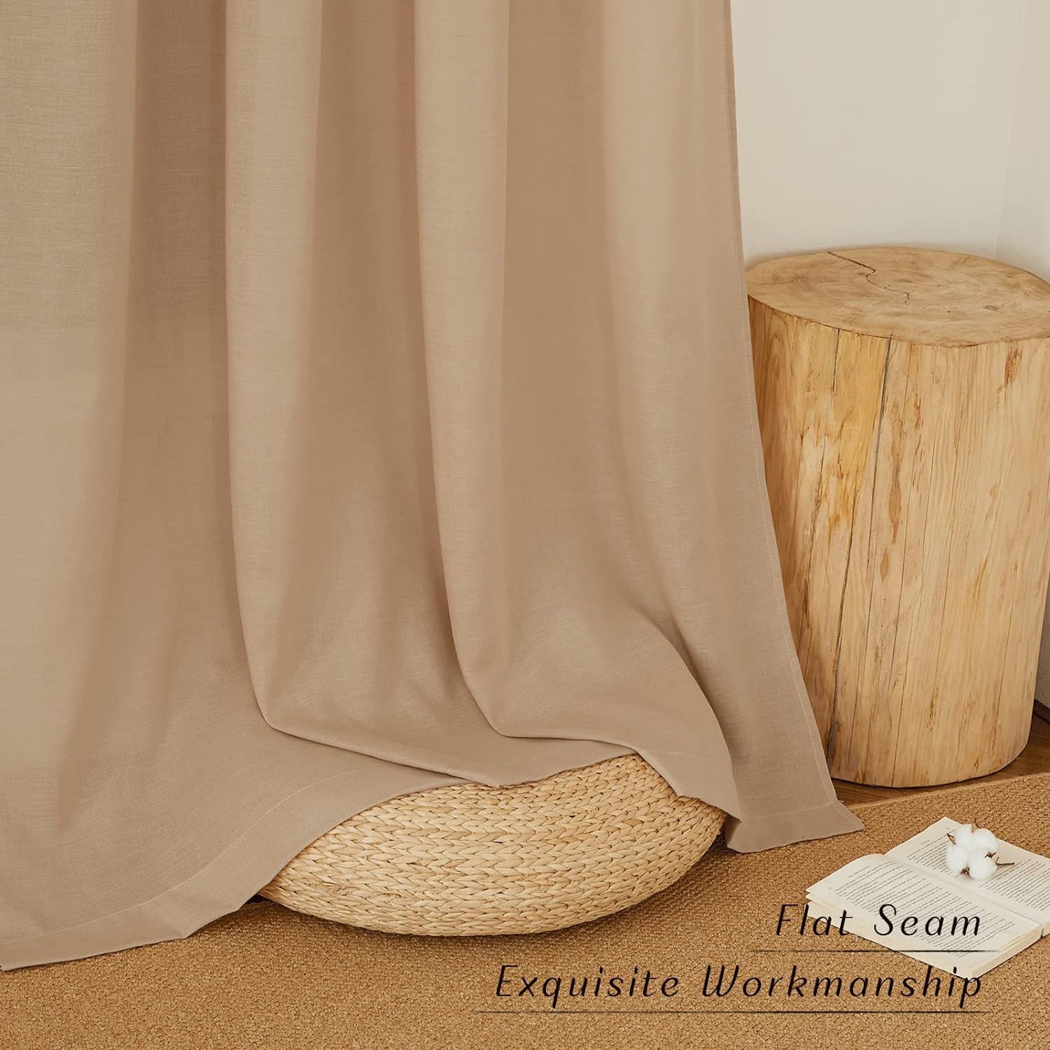 Thumbnail 6 de NICETOWN Linen Curtains, 30% Natural Linen