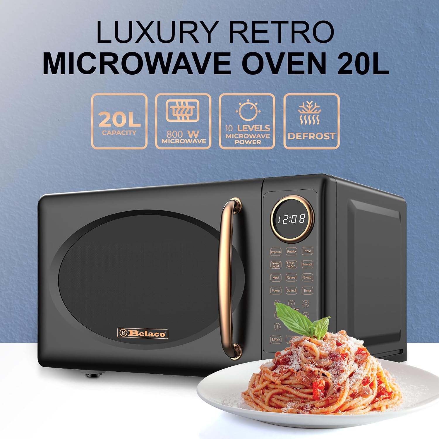 Detalle 2 de Belaco 20L microwave, 800W, digital display